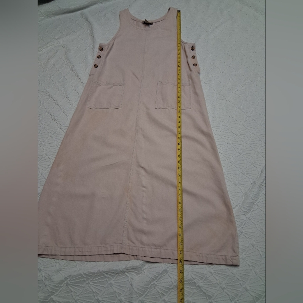 Original Ty wear 90s  Midi Dress Pale Purple Style Tencel Sleeveless Size 10 - Picture 7 of 16